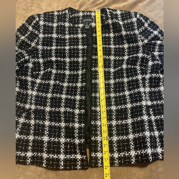 Jones New York Signature Black & White Woven Tweed Jacket - Picture 9 of 9